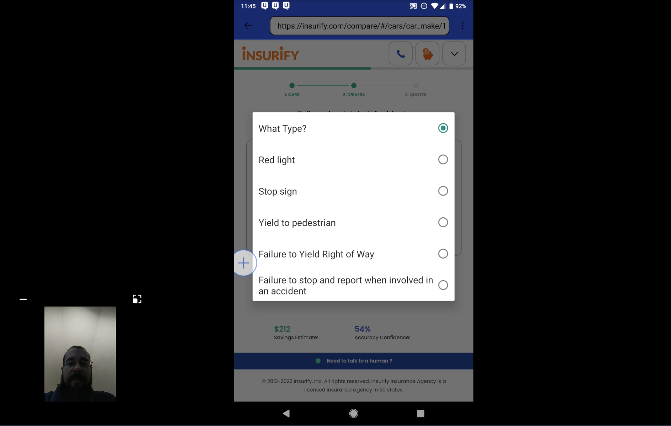 a male user looks at the current design