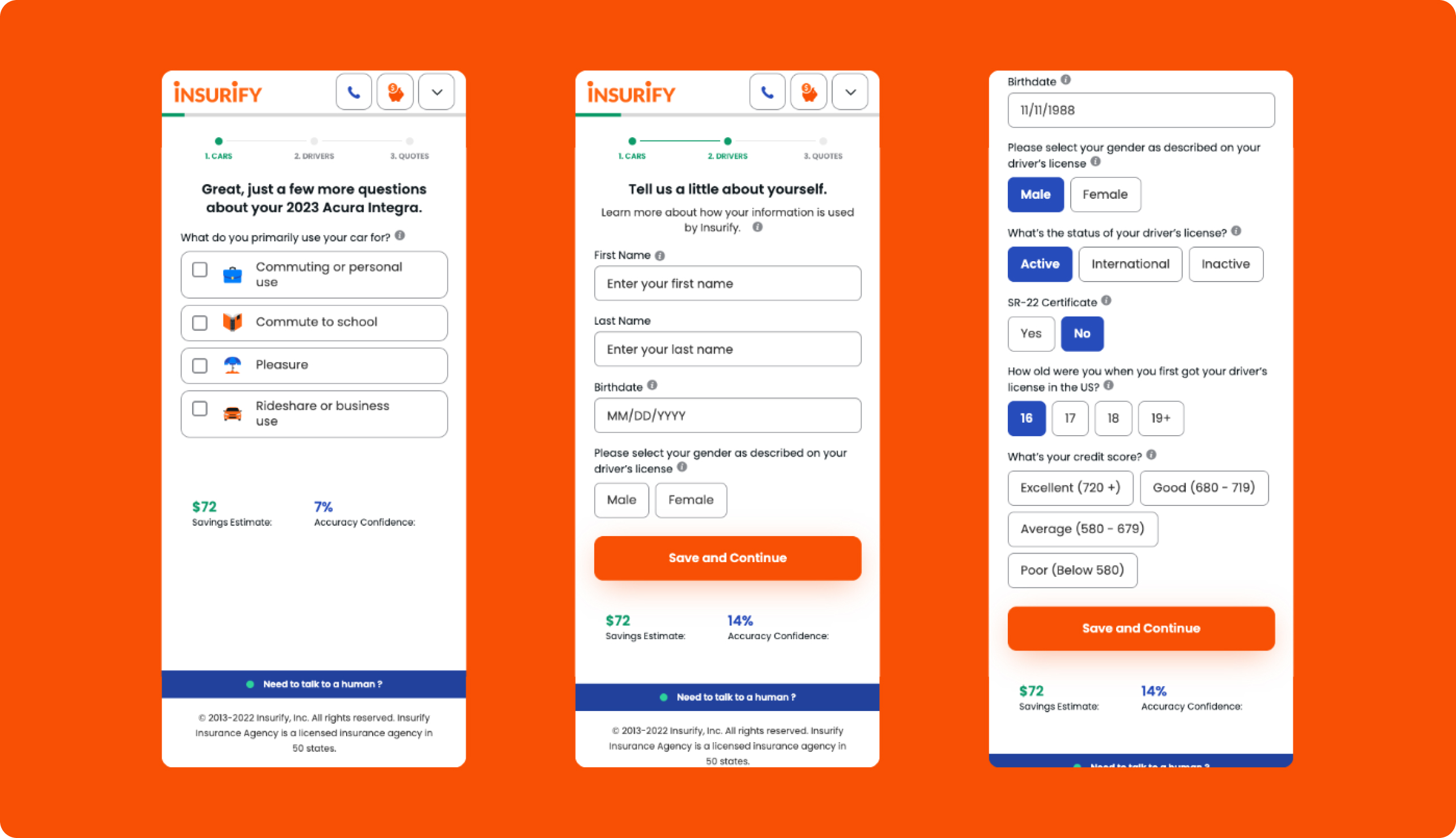 existing design screenshots